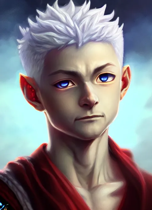 Prompt: a _ fantasy _ style _ portrait _ painting _ of _ killua _ zoldyck rpg dnd oil _ painting _ unreal _ 5 _ daz. _ rpg _ portrait _ extremely _ detailed _ artgerm _ greg _ rutkowski _ greg