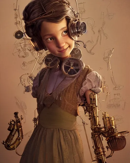 Prompt: weta disney pixar movie still full body portrait photo of young millie alicia bobby vikander brown singing with brass skin and as a sad intricate detailed mechanical brass clockwork and springs girl by pixar, by weta, wlop, ilya kuvshinov, rossdraws, artgerm, latex, iridescent, bright morning, anime, liosh, mucha