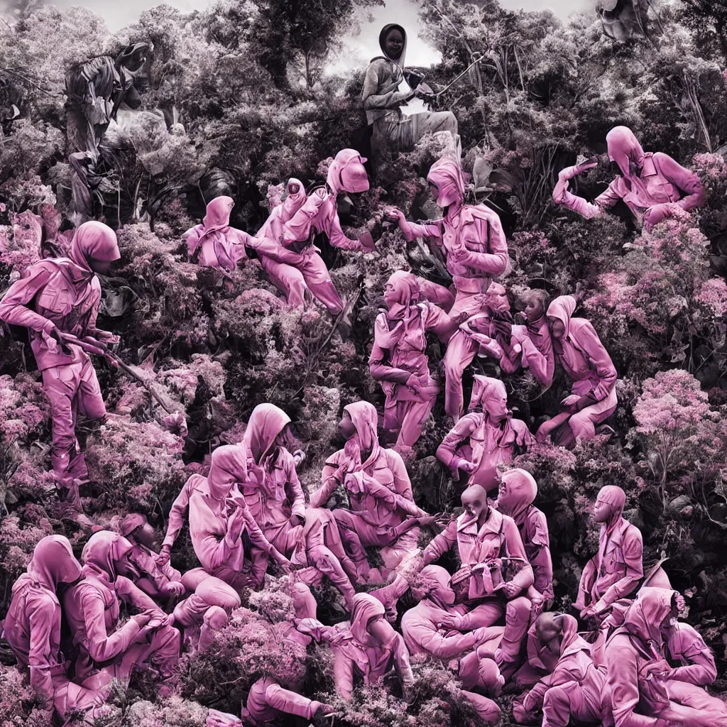 Image similar to advertising campaign by richard mosse