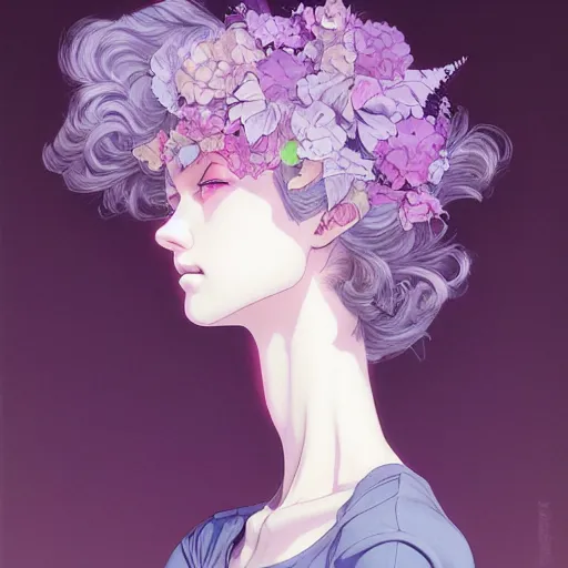 Image similar to prompt : violet portrait soft light painted by james jean and katsuhiro otomo and erik jones, inspired by evangeleon anime, smooth face feature, intricate oil painting, high detail illustration, sharp high detail, manga and anime 1 9 9 9