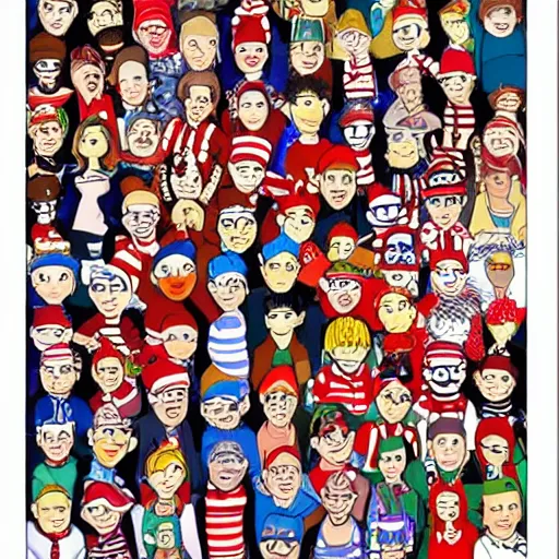 Prompt: a wheres waldo picture