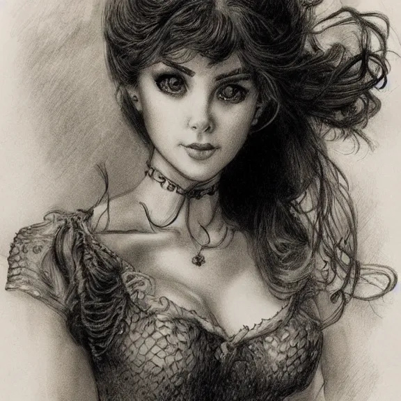 Image similar to a highly detailed portrait in the style of charles dana gibson and in the style of luis royo.