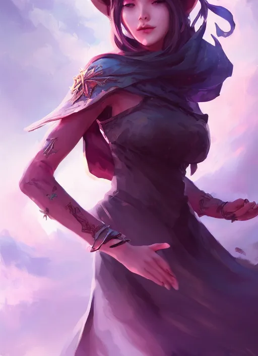 Image similar to dark fantasy female magician, magic floating around, fireflies, pretty hands, pretty legs, wide angle view, fullbody view, highly detailed, qichao wang, artgerm, cushart krenz, zeronis, trending on artstation, soft light, sharp edges, illustration, character design, concept art