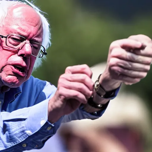 Image similar to bernie sanders using force lightning