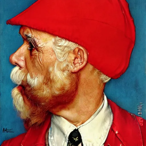 Image similar to portrait ridiculous communist costume, by norman rockwell