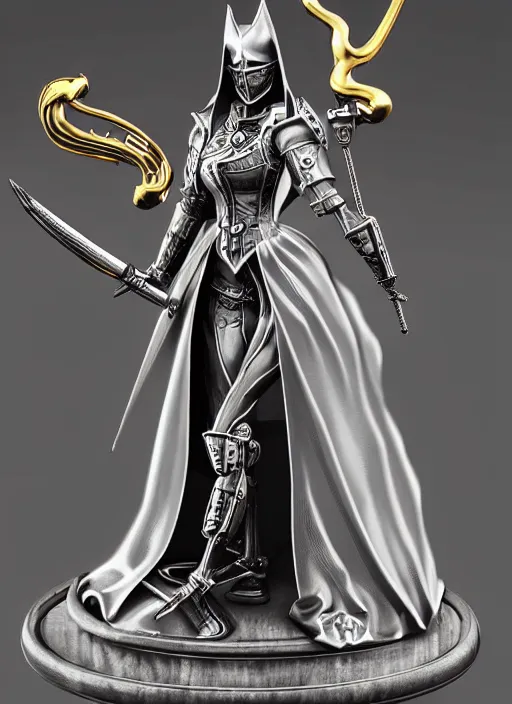 Image similar to 80mm, resin detailed model figure of Alchemy Imperial Princess knight gothic silver