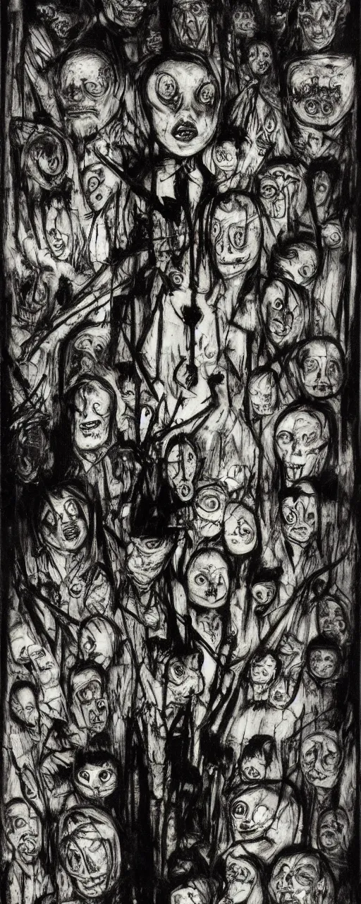 Prompt: lost in darkness, by bernard buffet and stephen gammell and emil nolde, 8 k, trending on artstation