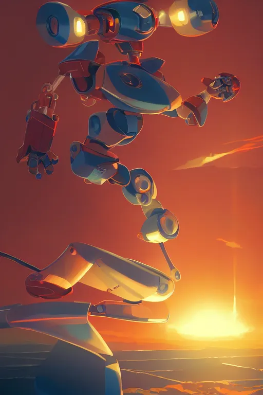 Image similar to metabots medabots medarotto medarot robot minimalist comics, behance hd by jesper ejsing, by rhads, makoto shinkai and lois van baarle, ilya kuvshinov, rossdraws global illumination ray tracing hdr radiating a glowing aura