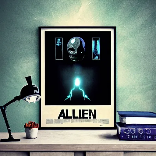 Image similar to alien poster art by imagine effects