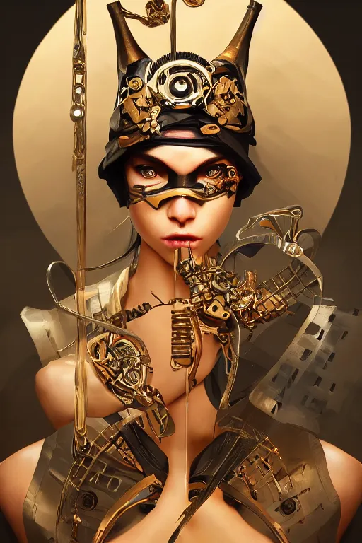 Prompt: stunningly beautiful, clockwork ninja in jungle, symmetrical face, golden hour, smooth, focus, highly detailed, hyper realistic, dramatic lighting, elegant, intricate, concept art, low angle, art by wlop, mars ravelo, greg rutowski, artstation