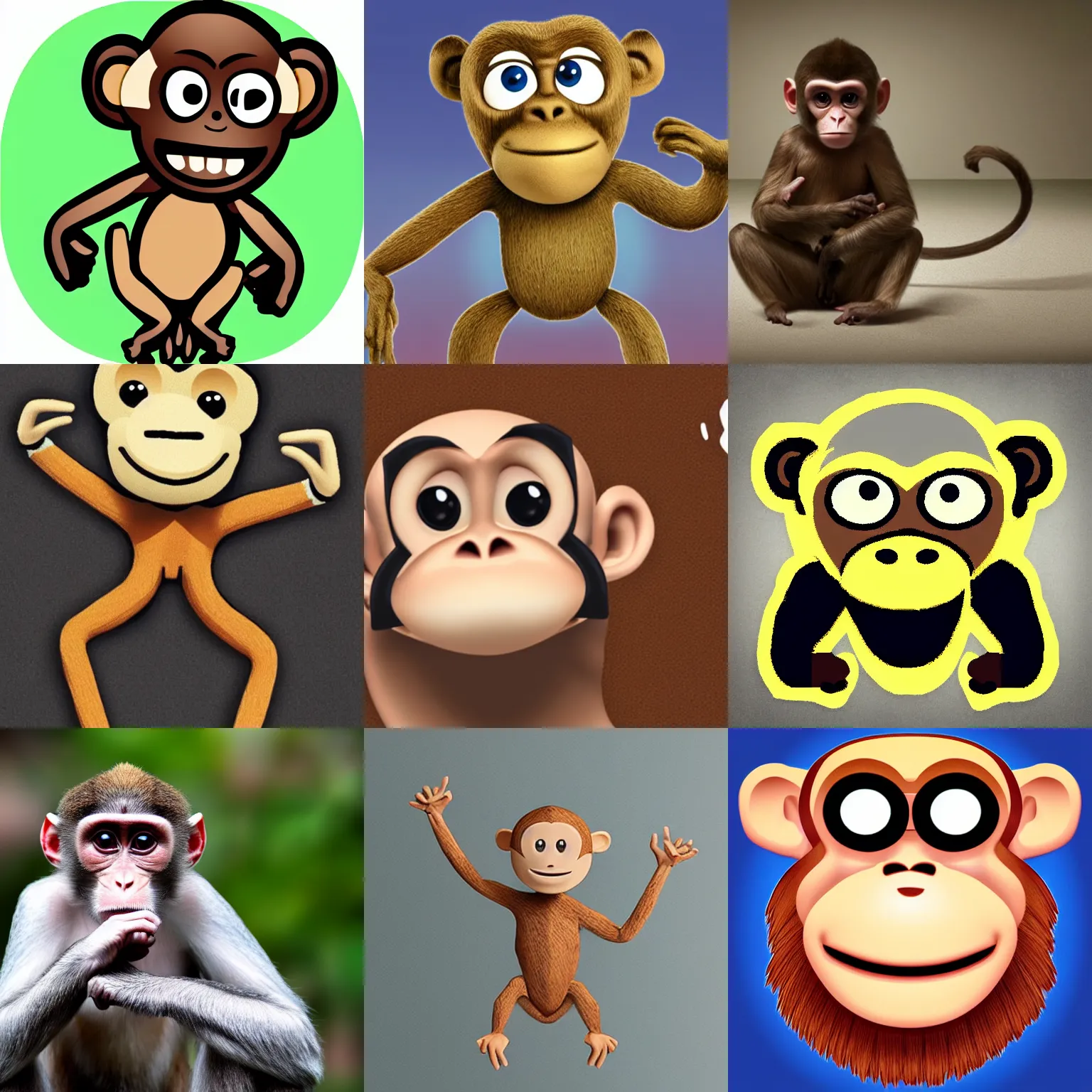 Prompt: a shocked monkey putting arms on its head emoji