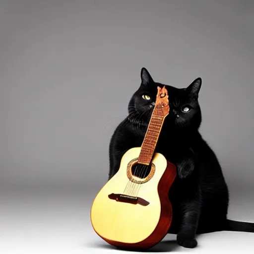 Image similar to british shorthair cat playing the guitar