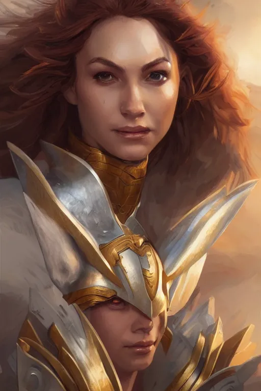 Image similar to amazon valkyrie athena, d & d, fantasy, portrait, highly detailed, headshot, digital painting, trending on artstation, concept art, sharp focus, illustration, art by artgerm and greg rutkowski and magali villeneuve