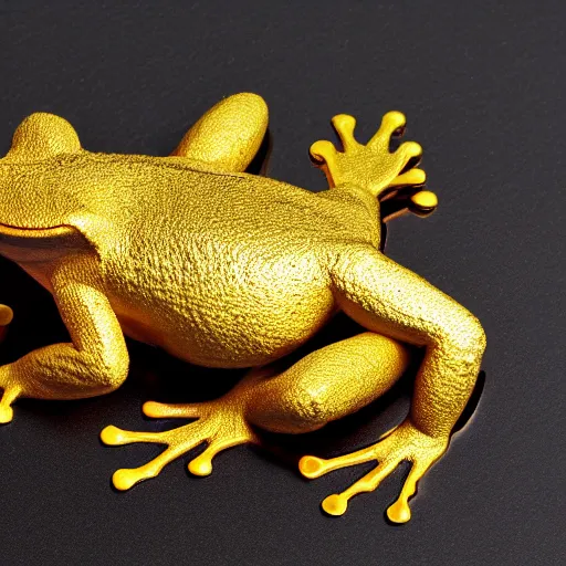 Image similar to photograph of a golden frog - shaped hat