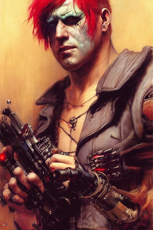 Prompt: cyberpunk, boris johnson, character design, painting by gaston bussiere, katsuya terada, frank frazetta, tom of finland, trending on artstation