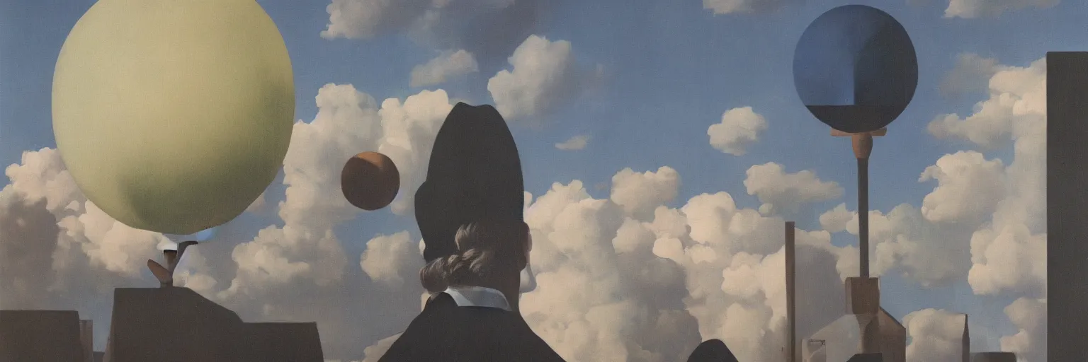 Image similar to globe painting magritte