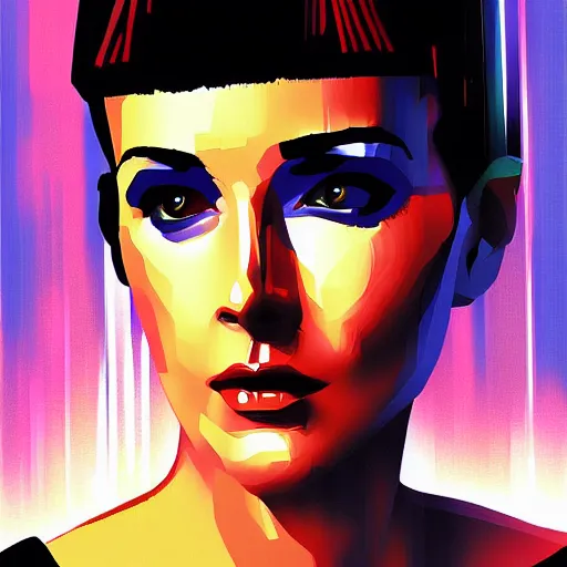 Prompt: Rachael from blade runner digital painting high quality