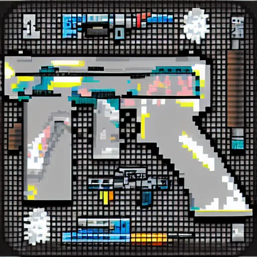 Image similar to pixel art gun icons