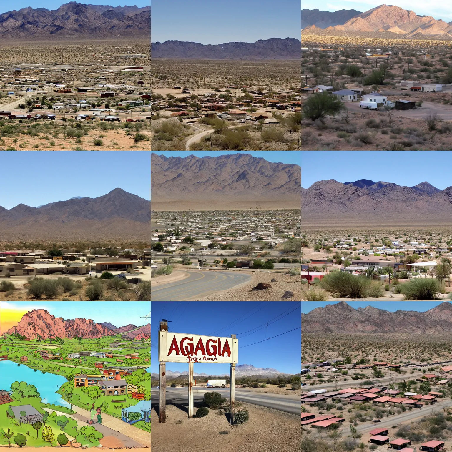 Prompt: The town of Agua Fria