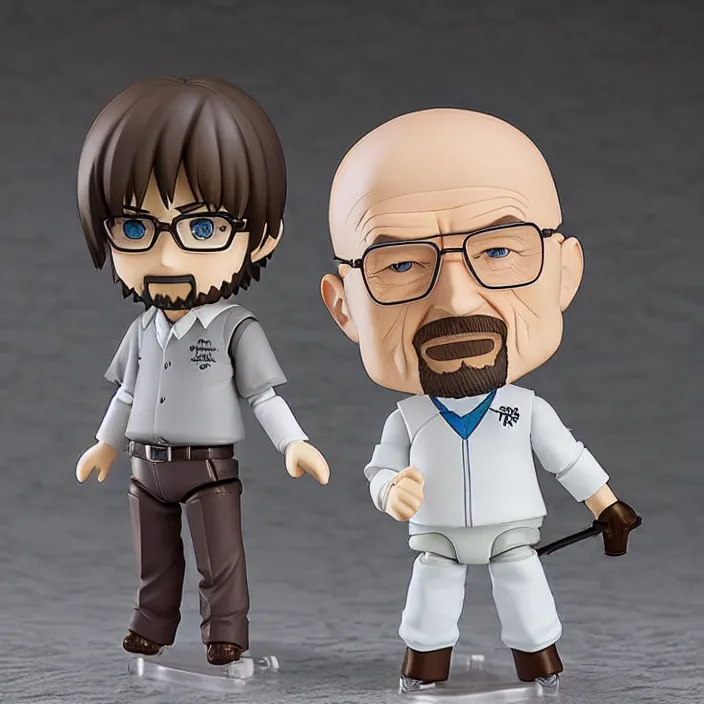 Prompt: Walter White, An anime nendoroid of Walter White, figurine, detailed product photo