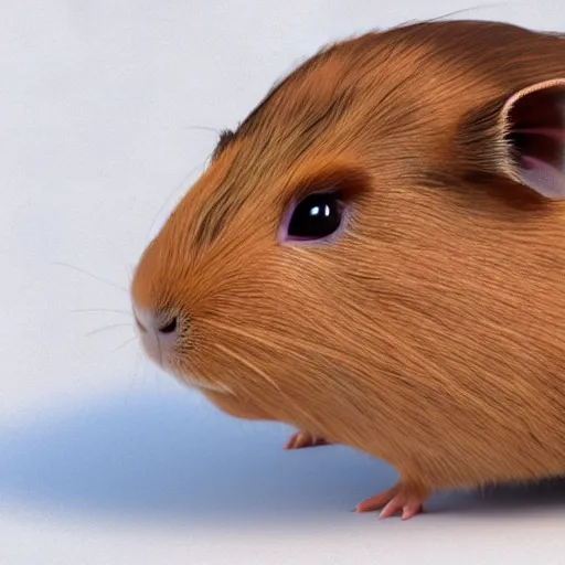 Prompt: realistic 3 d render of a guinea pig