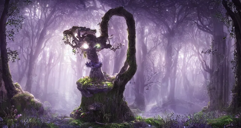 Image similar to Enchanted and magic forest, by Fortiche Studio