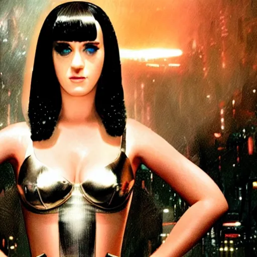 Prompt: katy perry in blade runner 2047