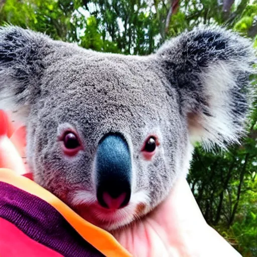 Image similar to koala selfie