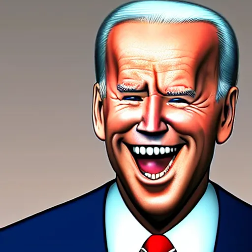 Prompt: photorealistic joe biden as looney toons character with eyes sticking out and tongue unrolling as he wolf whistles