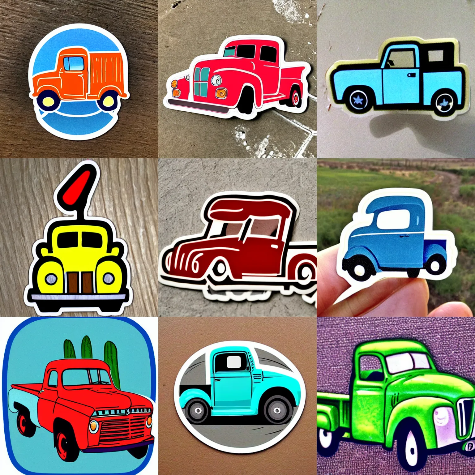 Image similar to cute sticker of an old truck