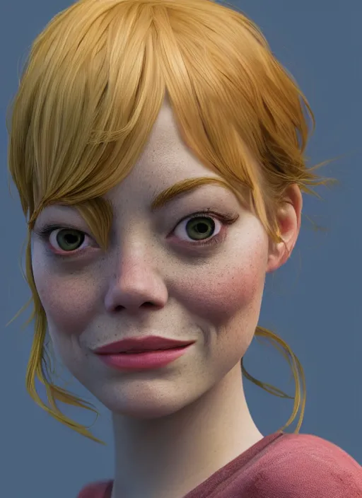 Prompt: portrait of emma stone as shrek, naturel, hyper detailed, digital art, trending in artstation, cinematic lighting, studio quality, smooth render, unreal engine 5 rendered, octane rendered, art style by klimt and nixeu and ian sprigger and wlop and krenz cushart.