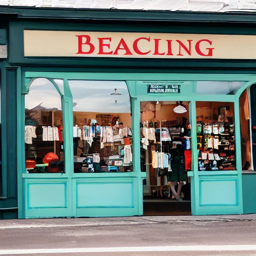 Prompt: a store front that says blessing