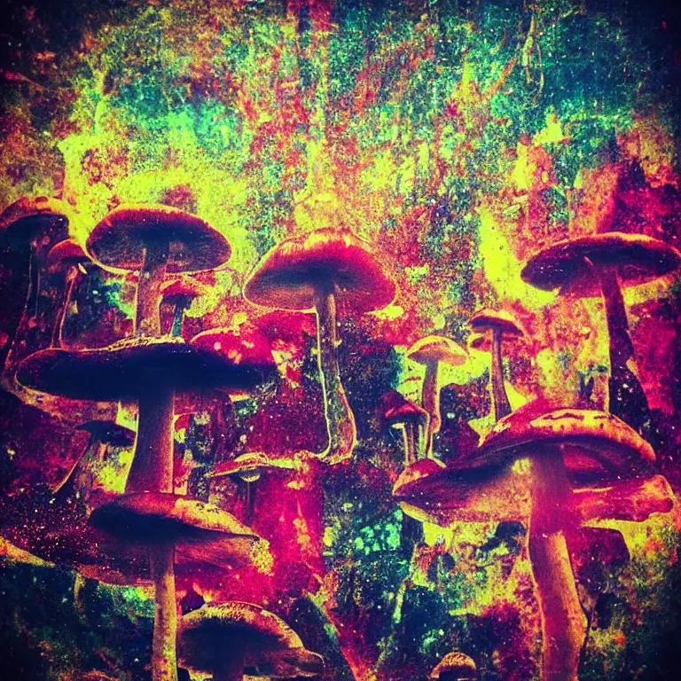 Image similar to double exposure of dally life, symbols of live, explosion, cyber mushroom city, love is the most relevant theme, love is infinity, love is begin of all, 8 k resolution, artistic mode, artistic, trending on instagram, long exposure, love art, serious, fantasy and dreams vibes, mushrooms style and macro style, colorful picture