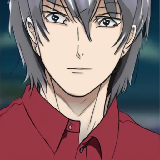 Prompt: Christopher Ballif as an anime character