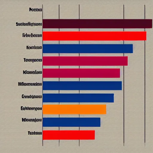 Prompt: a bar chart featuring harmonic color