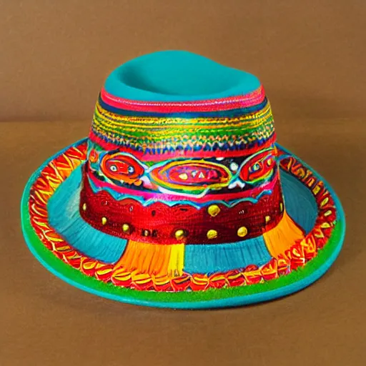 Image similar to mexican folk art fedora