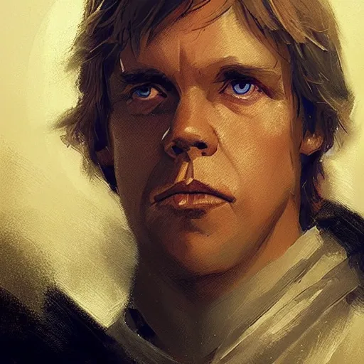 Prompt: portrait of a man by greg rutkowski, luke skywalker, star wars expanded universe, he is about 2 0 years old, highly detailed portrait, digital painting, artstation, concept art, smooth, sharp foccus ilustration, artstation hq
