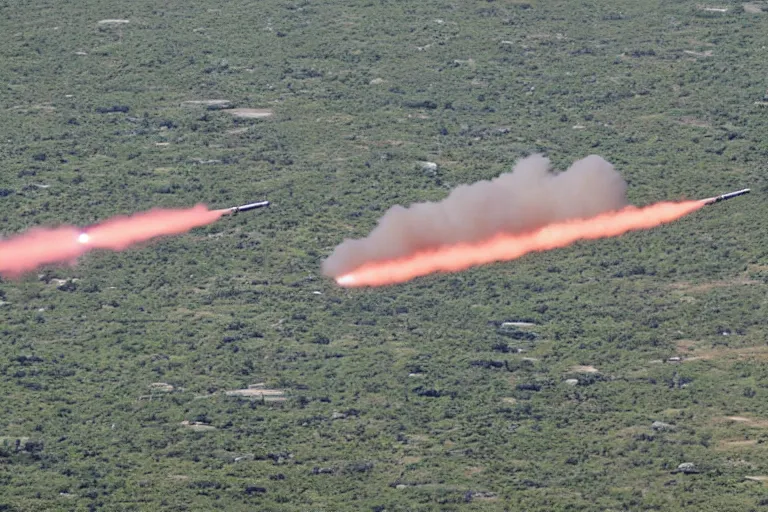 Prompt: himars rocket drops on united states