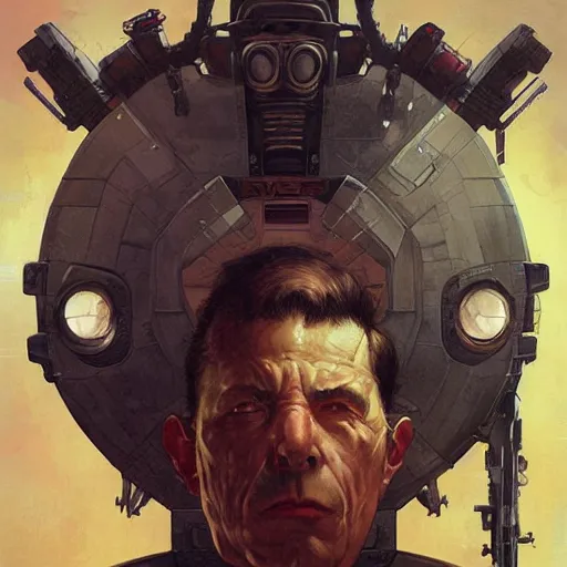 Prompt: Portrait of a sci-fi outlaw, by Gerald Brom, Kim Kyoung Hwan and Norman Rockwell