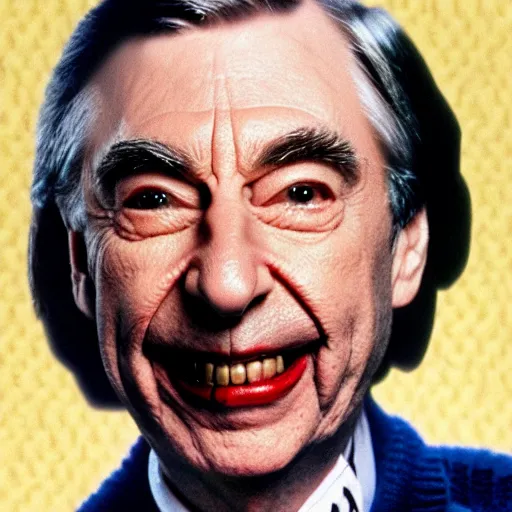 Prompt: Mr. Rogers as The Joker