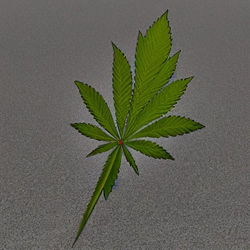 Prompt: weed leaf, marijuana leaf, on fire, burning, 3D render, 3D model, highly-detailed fire