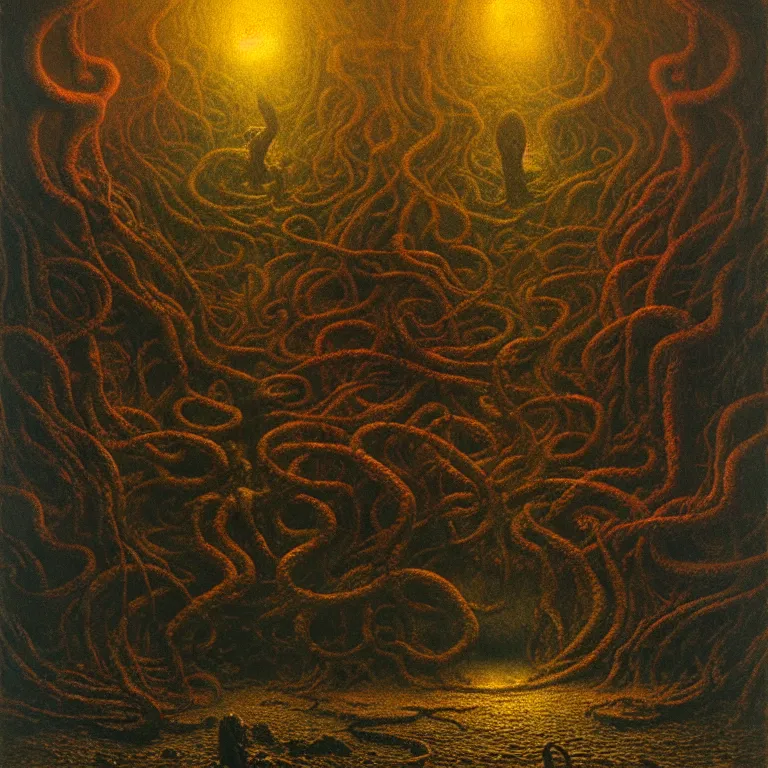 Image similar to a cinematic scene from the cthulhu, concept art by beksinski and jean delville, dramatic lighting, ultra hd, hdr, 8 k