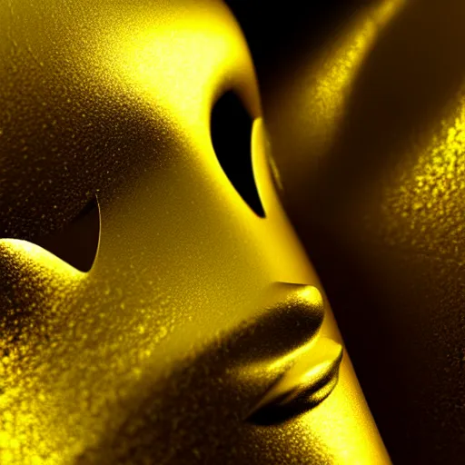 Image similar to cosmic party mask, silky texture, golden, elegant, aesthetic, 4 k, hd, digital art, realistic