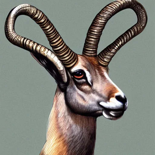 Image similar to ibex, digital painting