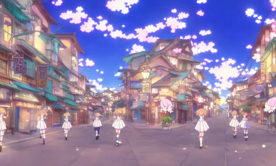 Image similar to kyoto animation still of contentment and satisfaction, dynamic lighting, vivid colors, high detail, award winning