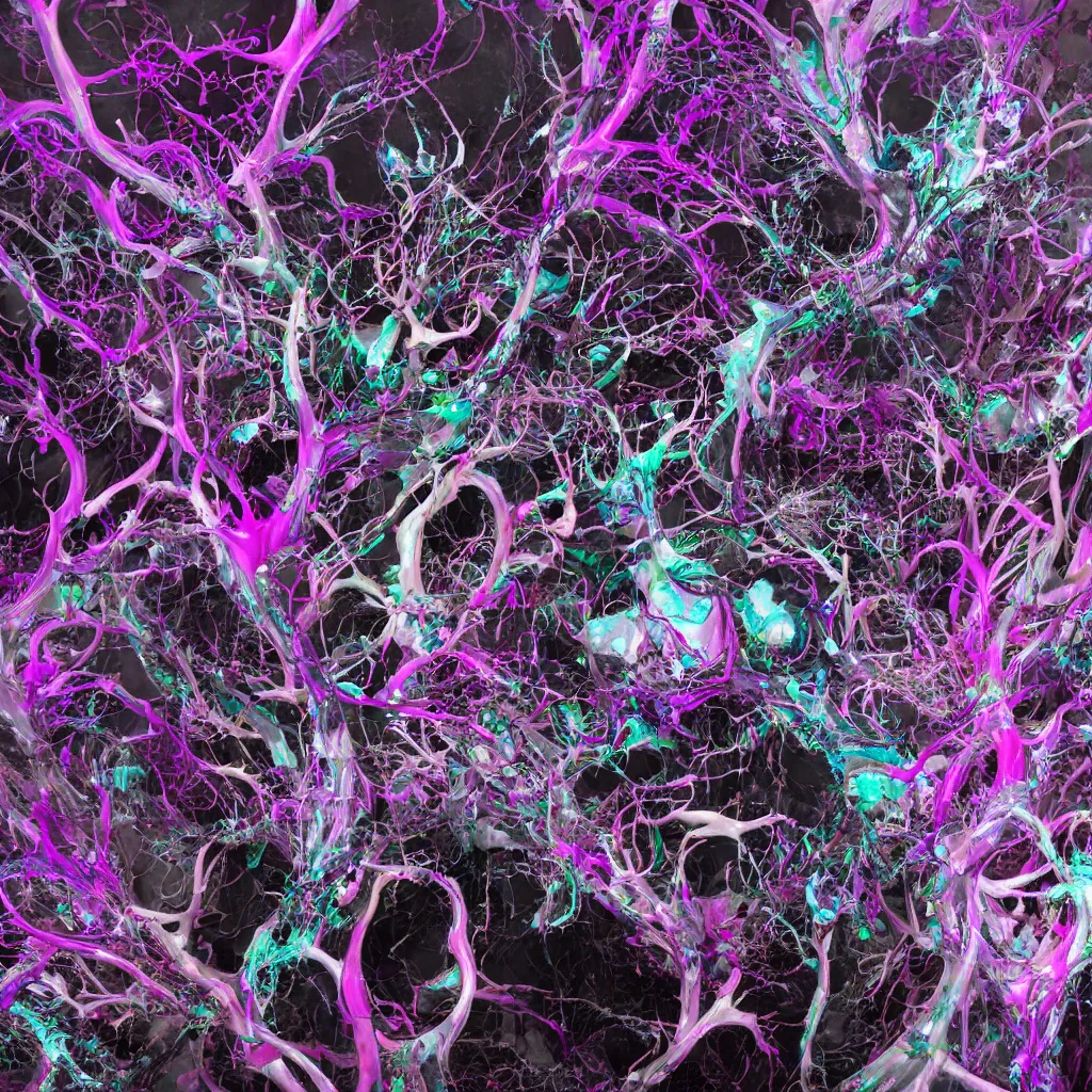 Prompt: fluid chaos dialog generative dimensional nightmare, fragment neural msonantlers scape chaos, oblivion bleach gregation extruscape psychic, crystal chaos deeplearning compression filtered, hystermlp sculpture dissoldigitalart chaos