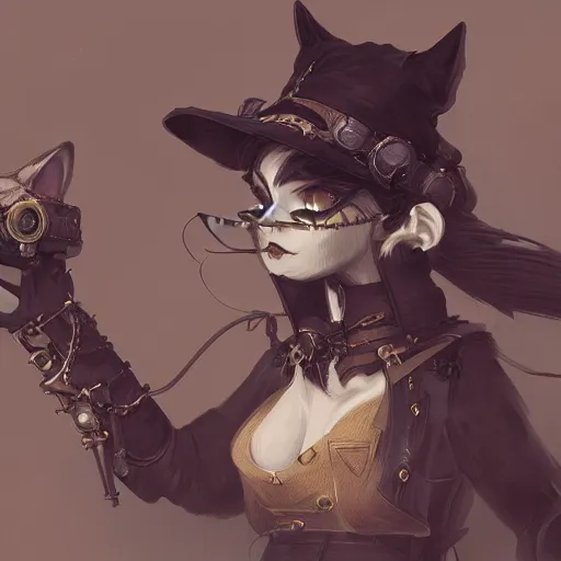 Image similar to cat salem concept art, steampunk, sharp focus, illustration, concept art by tooth wu