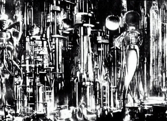 Image similar to scene from the 1917 science fiction film Metropolis