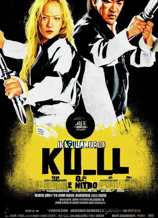 Image similar to movie poster, directed by quentin tarantino, in the movie kill bill