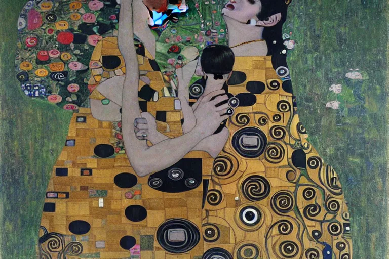 Image similar to gustav klimt vw beetle